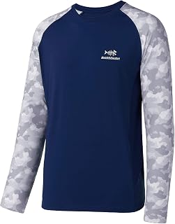 Bassdash Men's Long Sleeve T-Shirt Performance Camouflage T-Shirt with 50 UPF Sun Protection Quick Dry