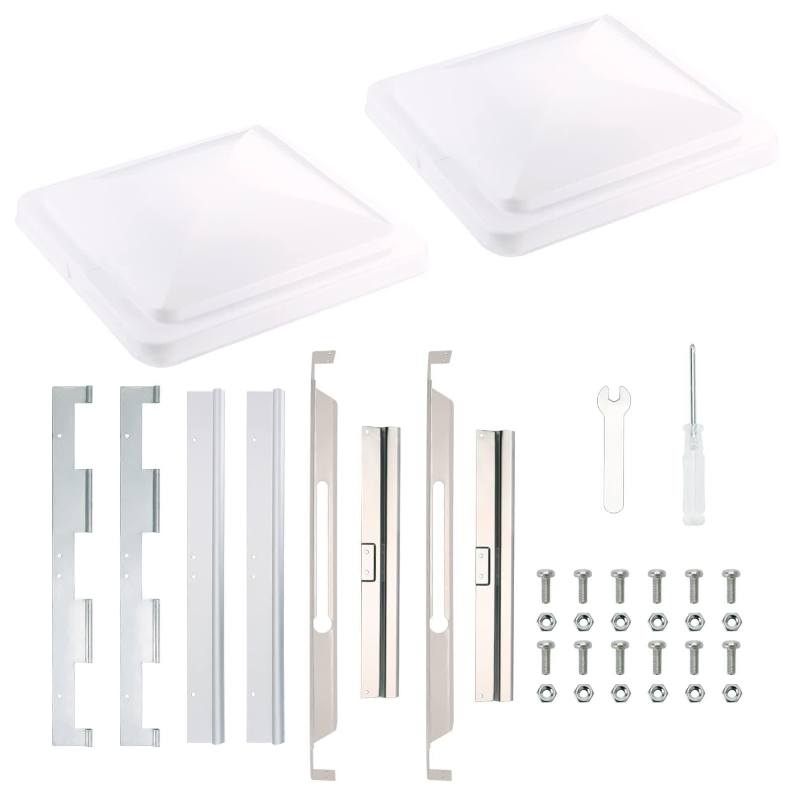 ONLTCO Expert RV Vent Lid Replacements (2-Pack) - Universal Fit for Trailers, Ca