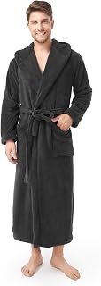 DAVID ARCHY Mens Soft Fleece Long Bath Robe