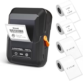SUPVAN T50M Pro Bluetooth Label Maker with 4 Rolls White Labels