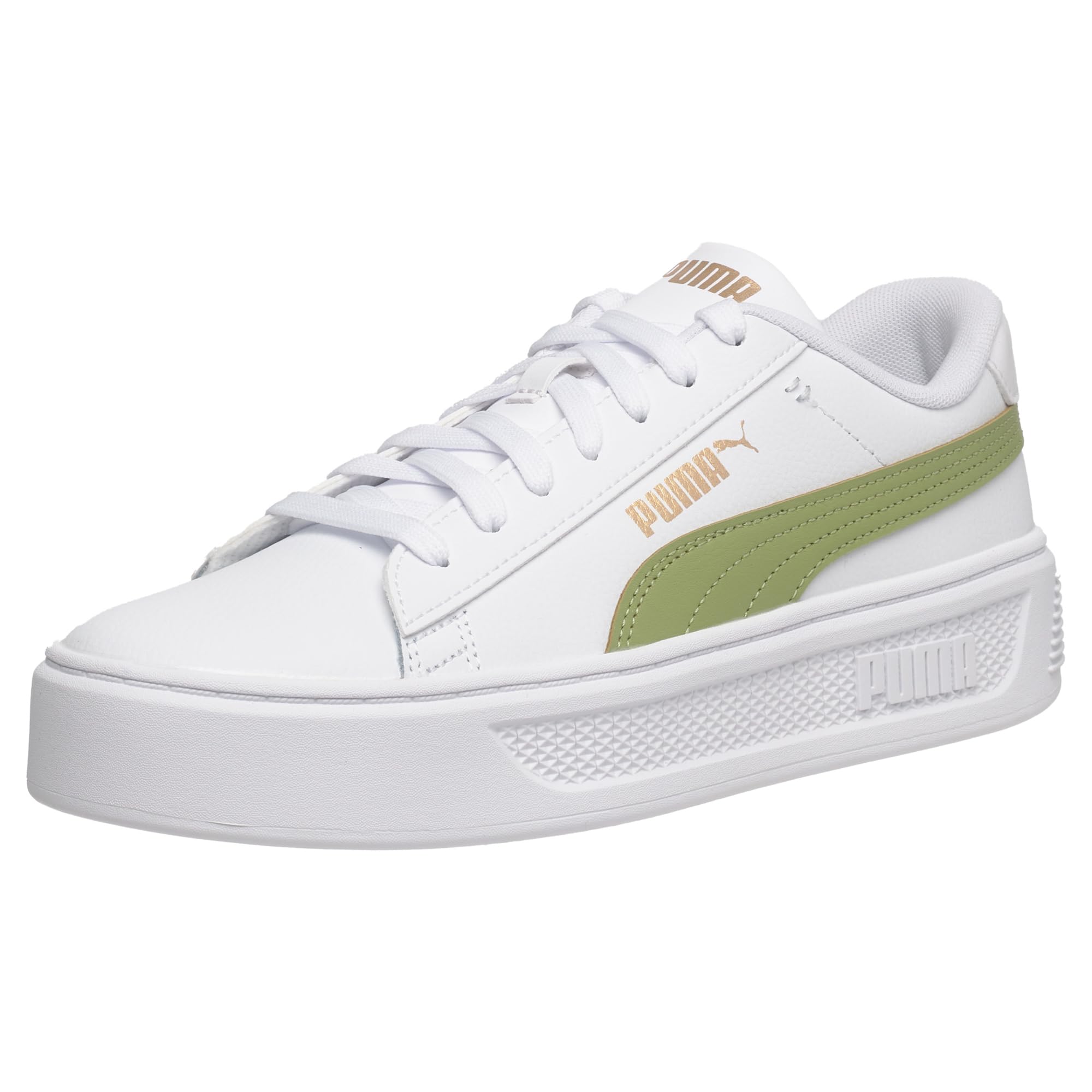 Puma Womens Smash V3 Platform Lace Up Sneakers Shoes Casual