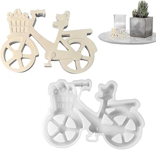 Bicycle Candy Mold - 3D Mini Bike Silicone Molds with Basket, Non-stick for DIY Necklace Keychain, Jewelry Charms