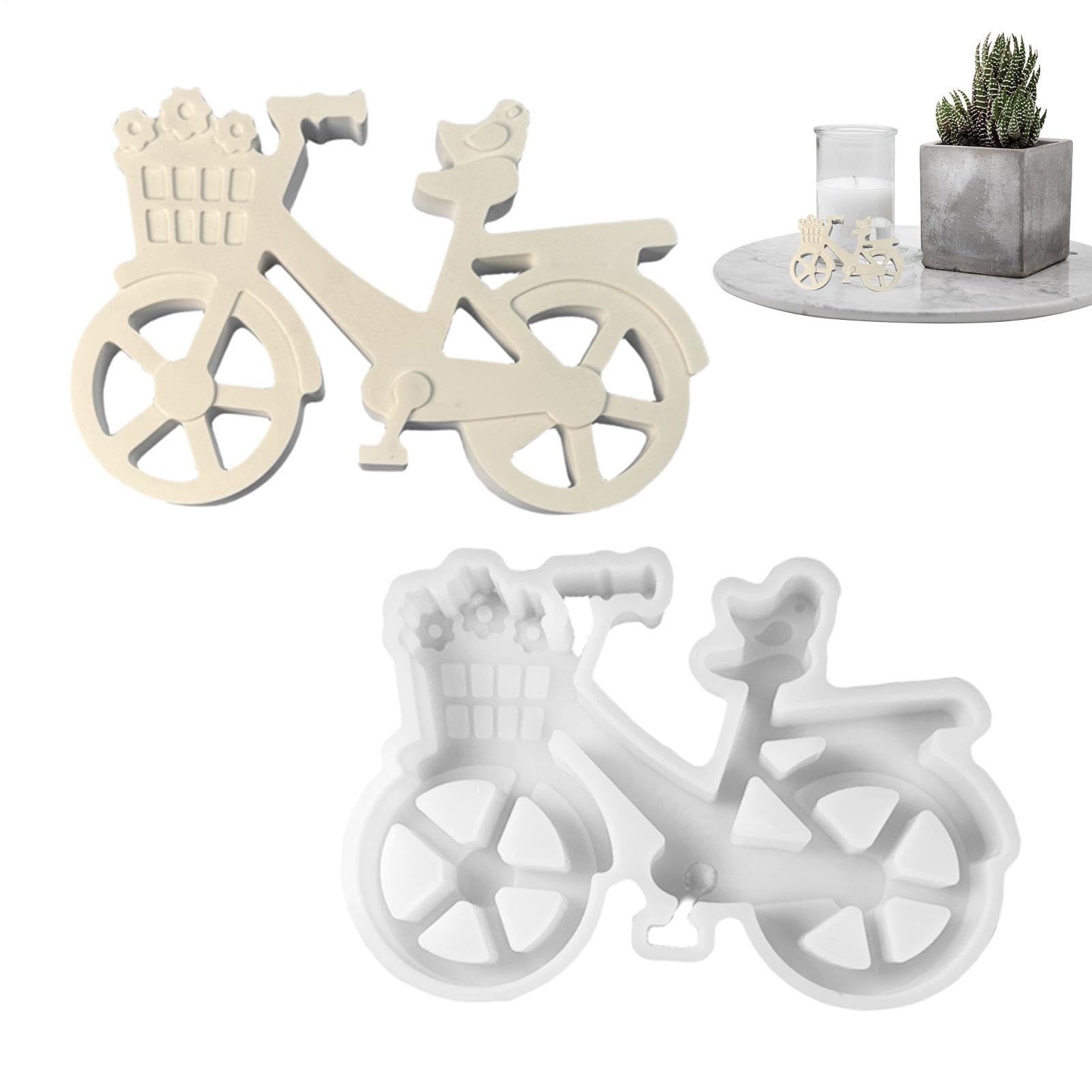 Bicycle Candy Mold - 3D Mini Bike Silicone Molds with Basket, Non-stick for DIY 
