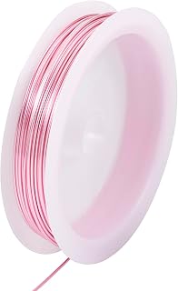 Tarnish Resistant Pink Copper Wire 26 Feet 20 Gauge Metal Wire for Jewelry Artistic Wire for Wrapping Gardening Sculptures