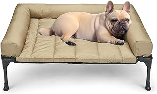 Veehoo Medium Elevated Dog Bed with Removable Bolster Mat, Indoor & Outdoor