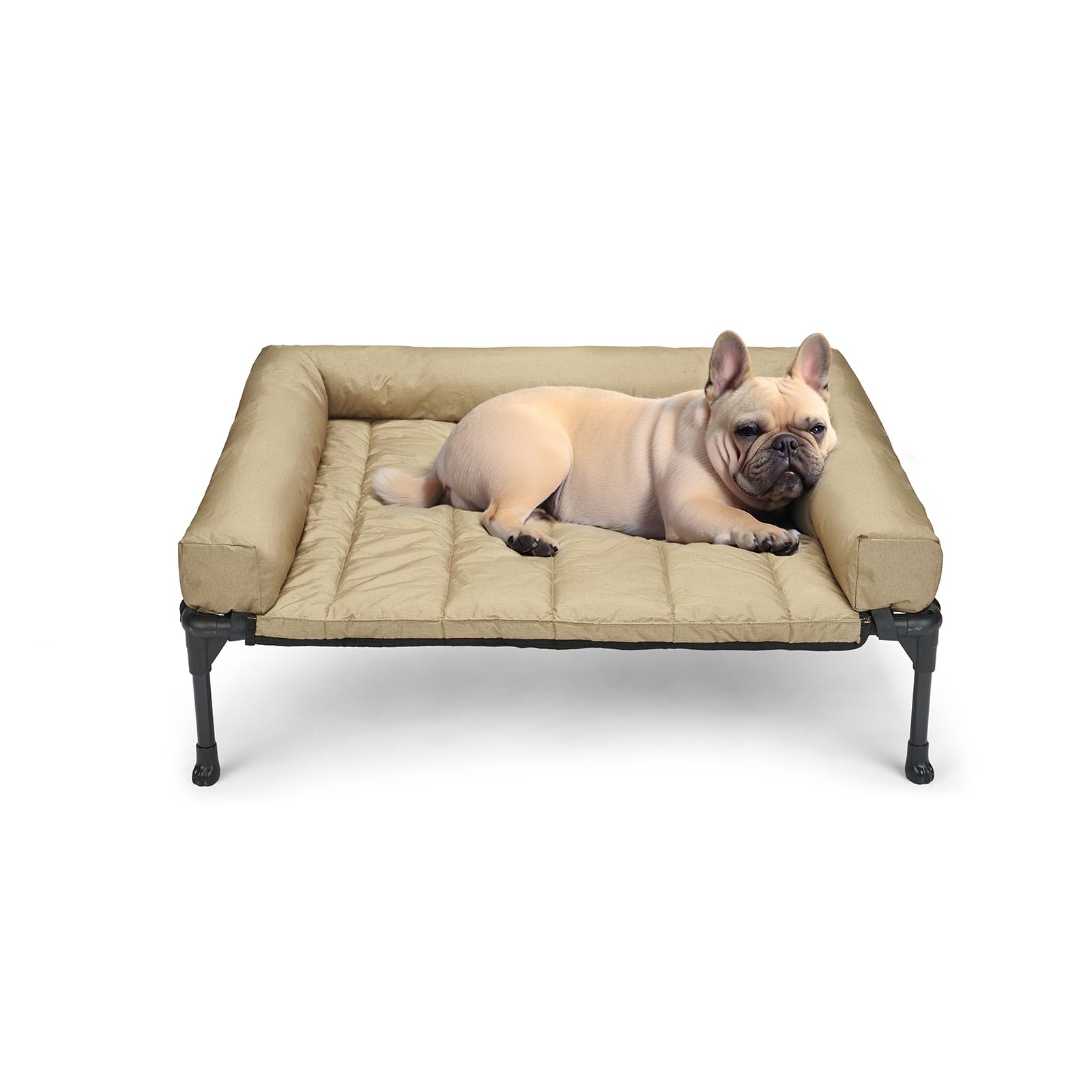 Veehoo Medium Elevated Dog Bed with Removable Bolster Mat, Indoor & Outdoor