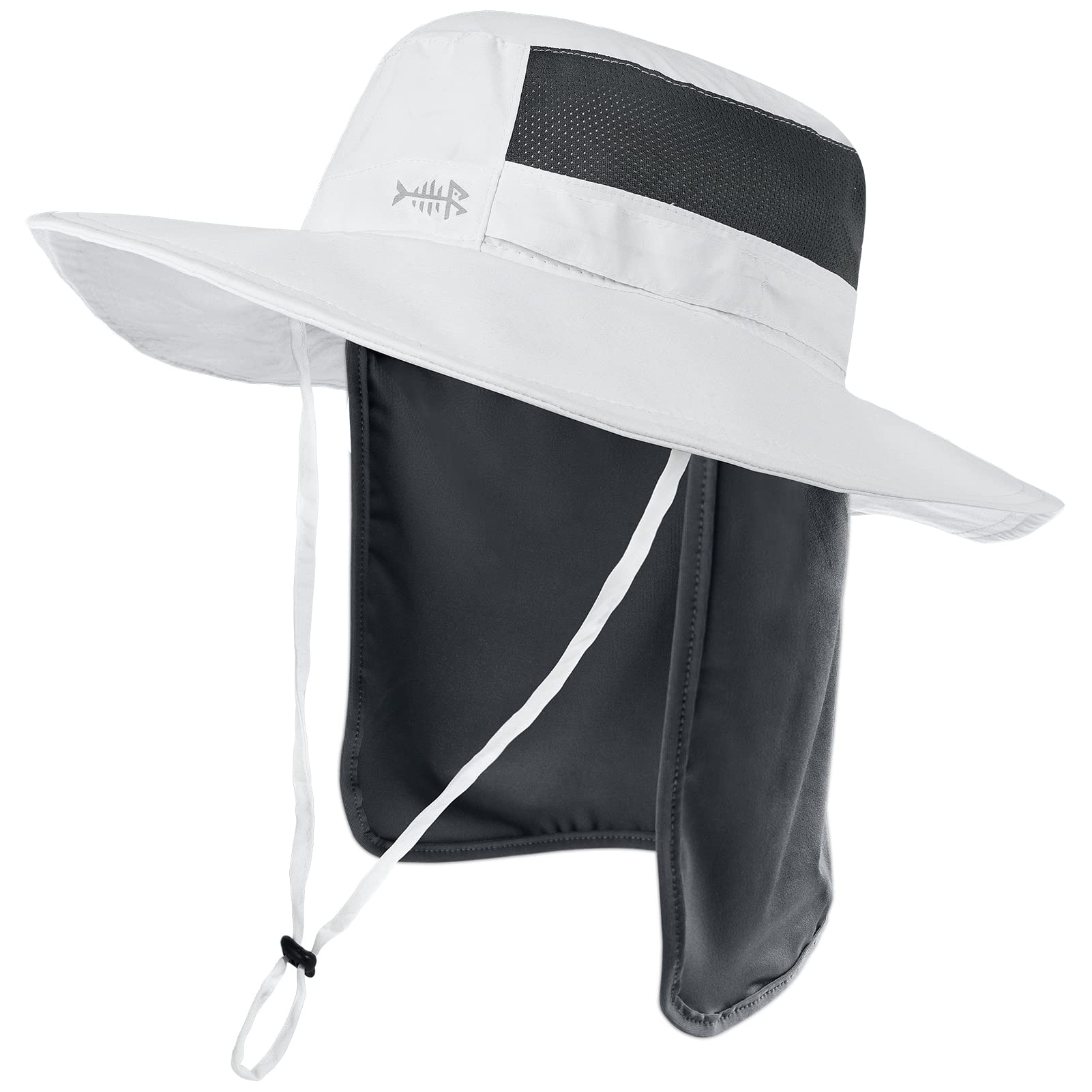 Bassdash UPF 50+ Sun Fishing Hat Water Resistant with Detachable Neck Flap Big S