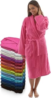 LEBENGOOD Bathrobe for Men, Unisex, Terry Towelling, 100% Cotton, Soft Dressing Gown Shower, Sizes Fluffy, Lightweight