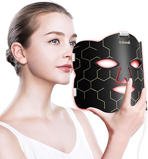 Hottoerak Near-Infrared & Red Light Mask for Face with Power Bank