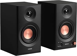 Edifier MR3 Powered Studio Monitor, Speaker Hi-Res Active Bluetooth Speaker | Hi-Res Audio Certified Bluetooth V5.4 Active 2.0 Computer Speaker with Headphone Output RCA AUX Balanced TRS Input - Black