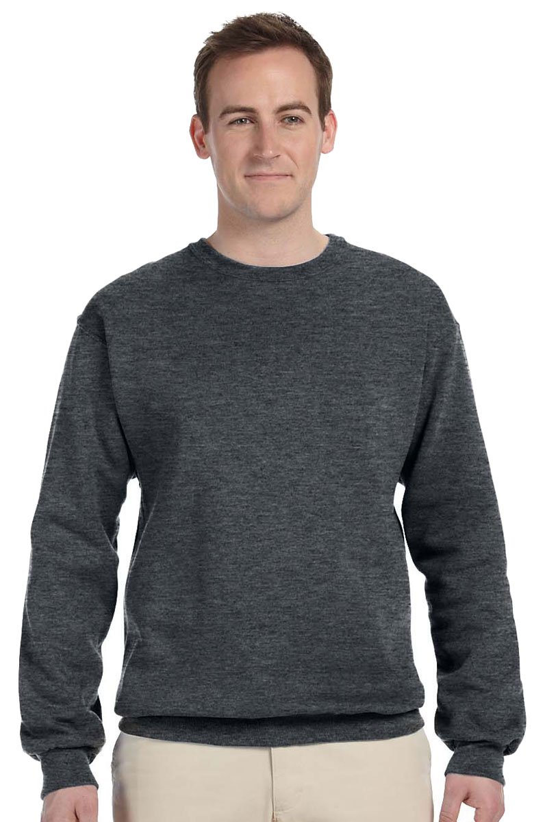 Jerzees Men's 8oz Ribbed Collar Jacket - Grey - XL, Charcoal, XL