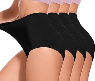 4Pack High Waisted Tummy Control Underwear Women's Girdle Panties Full Coverage Ladies Panties for Women