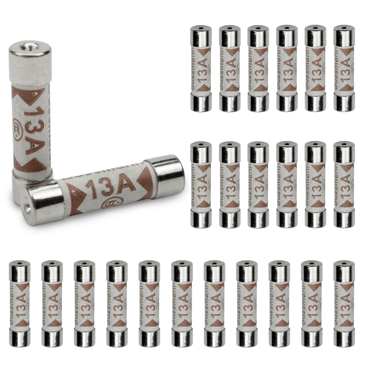 Innfeeltech 240 Volt 6.3 * 25mm BS1362 Ceramic Tube Fuse, 13A 25 pcs