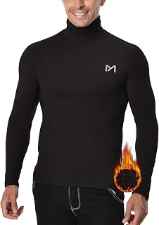 MEETYOO Men's Thermal Shirt, Long Sleeve Compression Shirt, Sports Undershirt, Baselayer Running Cycling Fitness T-Shirt