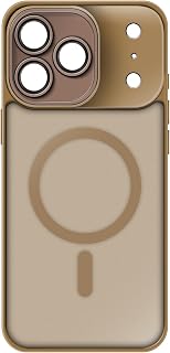 iPhone 17 Pro Case, Compatible with MagSafe Wireless Charging Anti-Yellowing Military Grade Drop Protection Magnetic Frosted Translucent Shockproof Phone Case - Gold