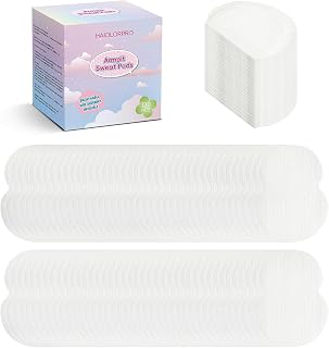 HAIOLORPRO 120PCS Armpit Sweat Pads, Underarm Sweat Pads for Women and Men, Disposable Invisible Ultra-Thin Sweat Guards, Strong Adhesive All-Day Protection