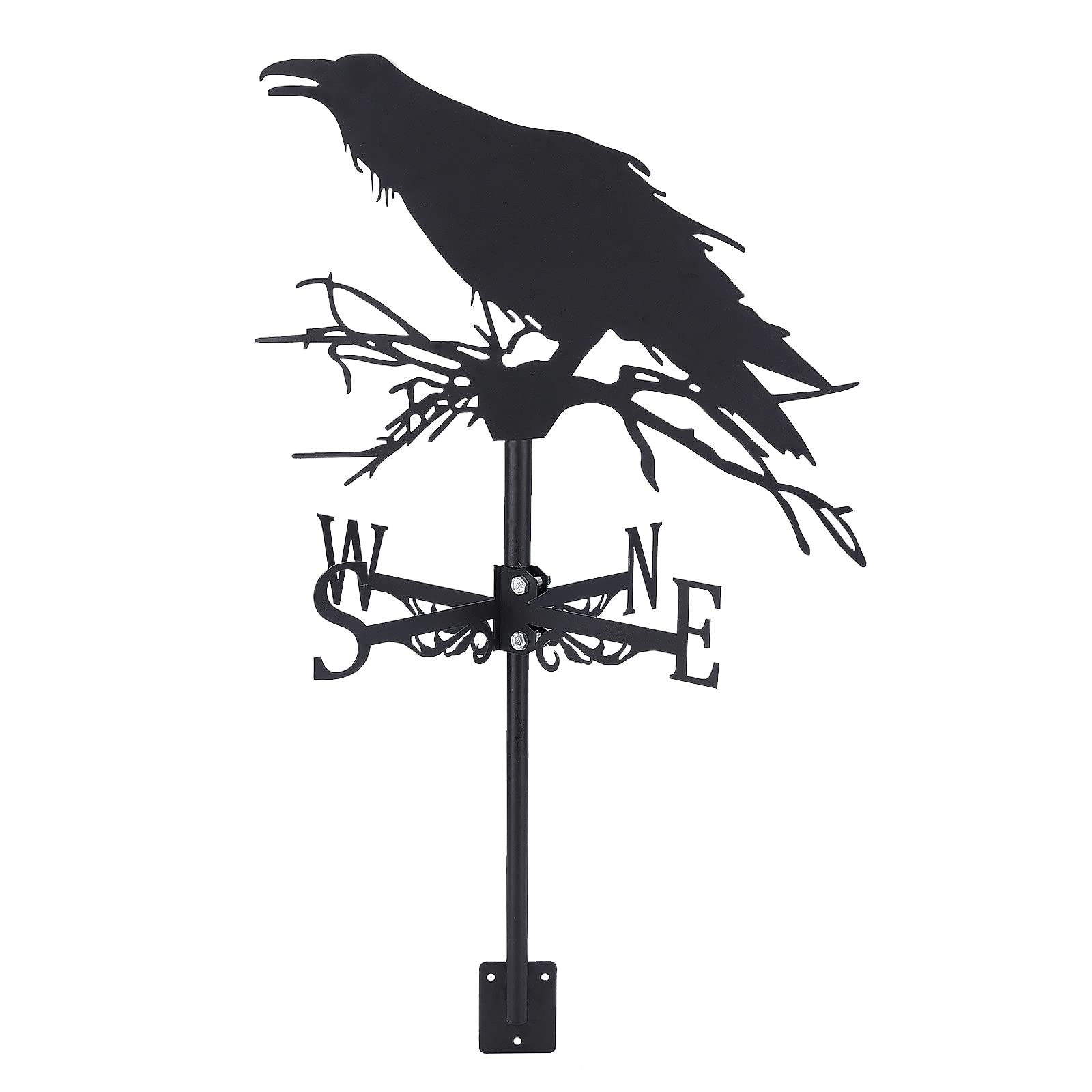 SUPERDANT Crow Weathervane Raven Weather Vane for Yard Animal Metal Wind Vanes R