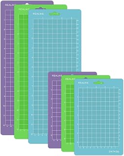REALIKE Cutting Mat Compatible with Cricut Joy 4.5” X12” 4.5”X6.5” (6 Mats), Variety Adhesive Cutting mats for Joy Accessories