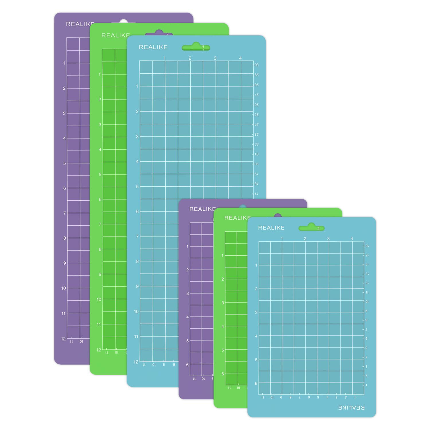REALIKE Cutting Mat Compatible with Cricut Joy 4.5” X12” 4.5”X6.5” (6 Mats), Var
