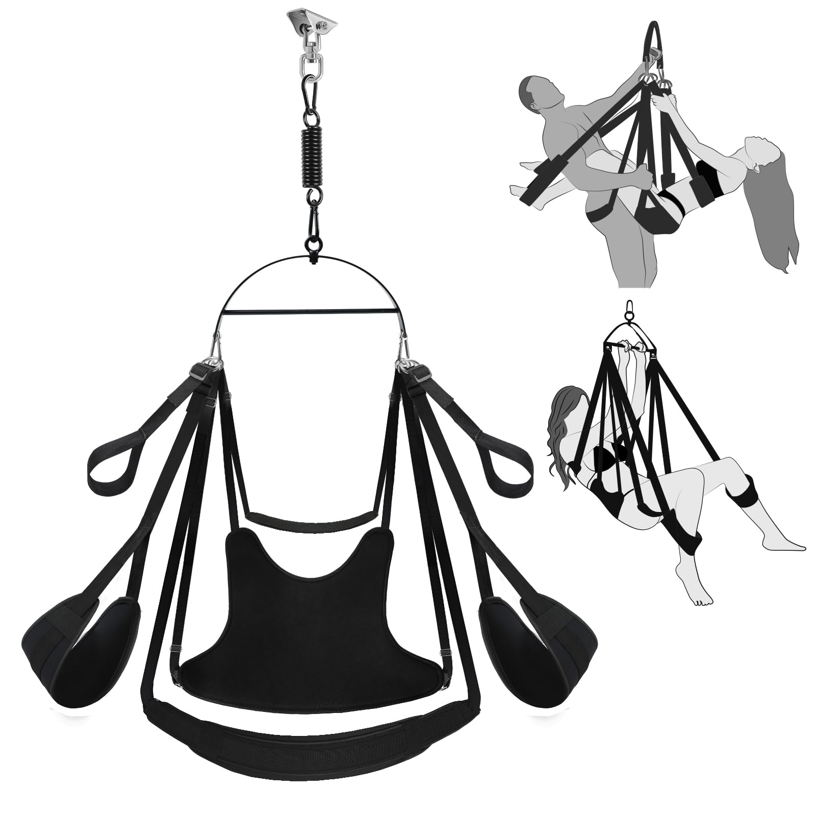 Adult Sex Swings，Adjustable Position Sex Swing,Comfortable Sex Chair | 360° Spin