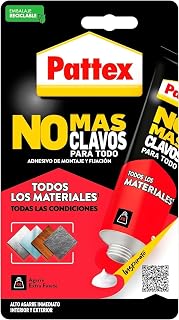 Pattex No More Nails For Everything HighTack, Extreme Temperature Resistant | Immediate Grip, Extra Strong, Multimaterial, for DIY Indoor/Outdoor, Waterproof, Flexible and Repositionable