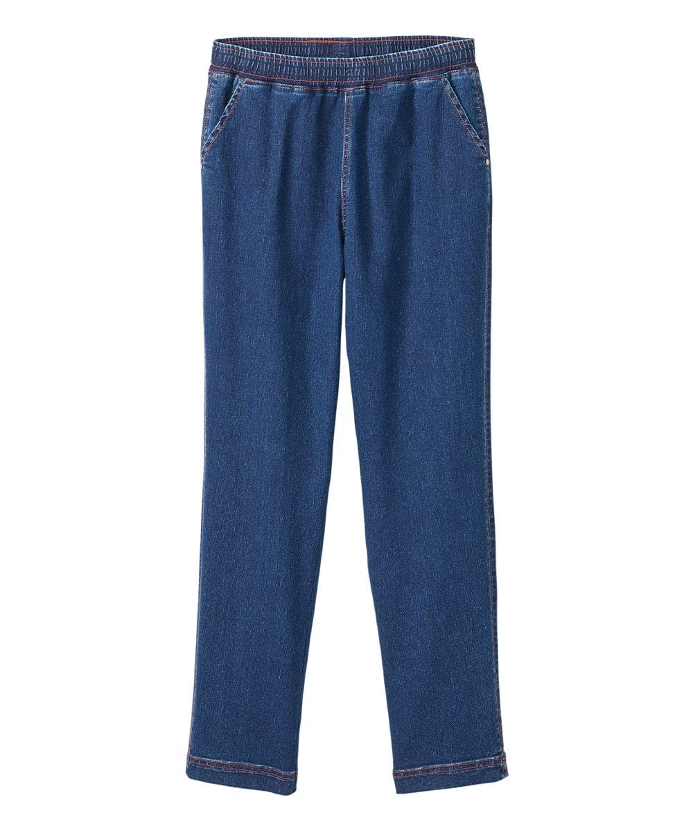 Silverts Women's Adaptive Pull On Jeans, Elastic Waist Assisted Dressing