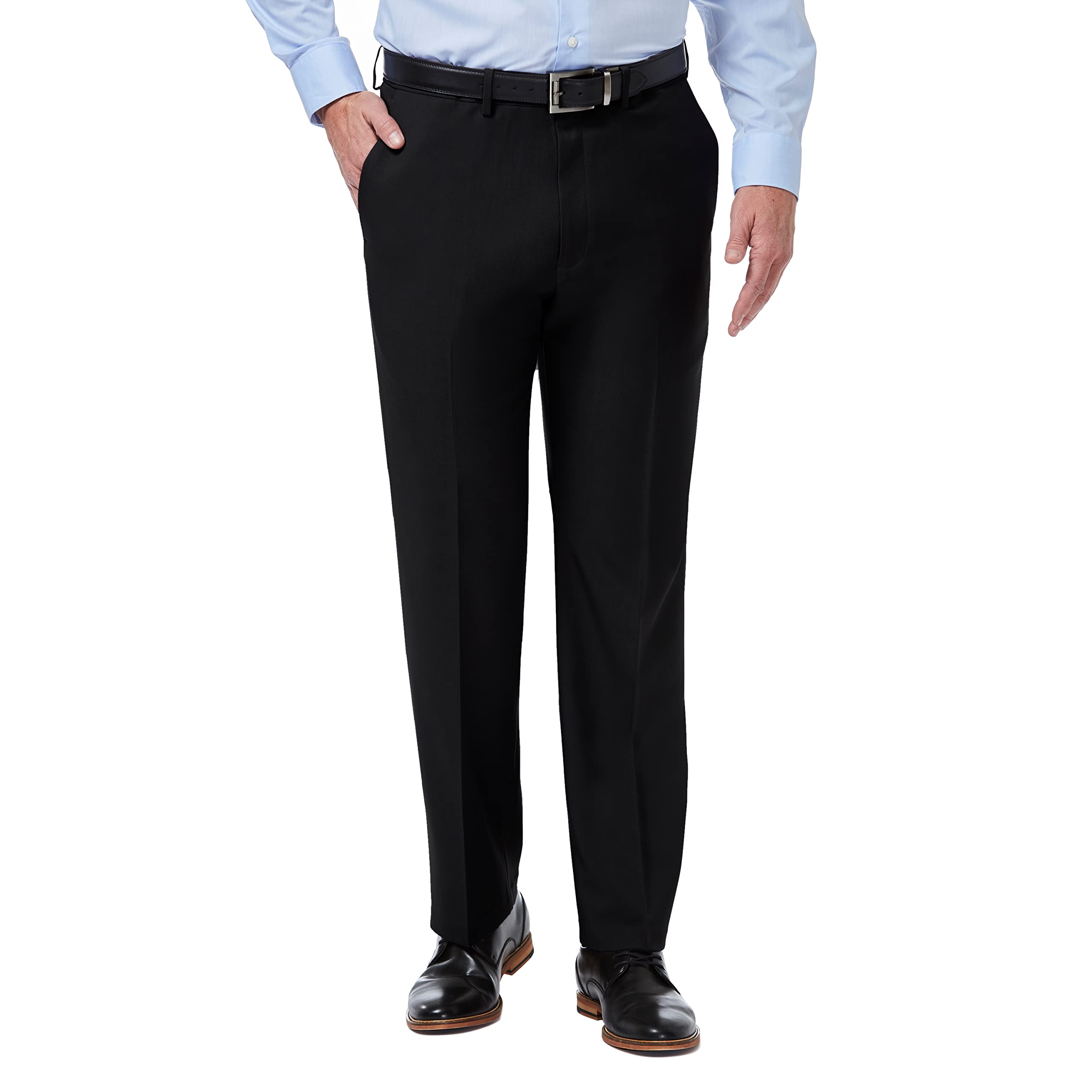[Haggar] メンズ プレミアム コンフォート クラシックフィット フラットフロント 拡張可能ウエストパンツ