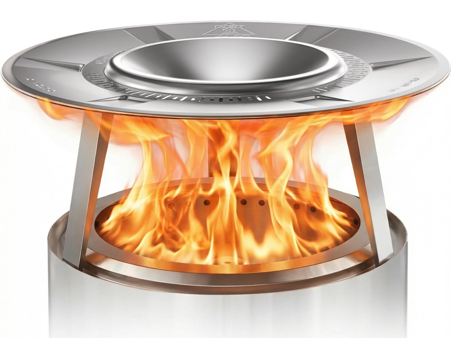 YEFU Fire Pit Heat Deflector for Solo Stove Bonfire 19.5" | Portable 304 Stainle