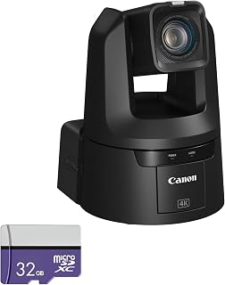 Canon CR-N500 4K PTZ Camera with 15x Optical Zoom (Black) (4839C001) Bundle | For Broadcast & Live Events | UHD Video | IP Streaming | Smooth Pan/Tilt Control | Includes 32GB Memory Card