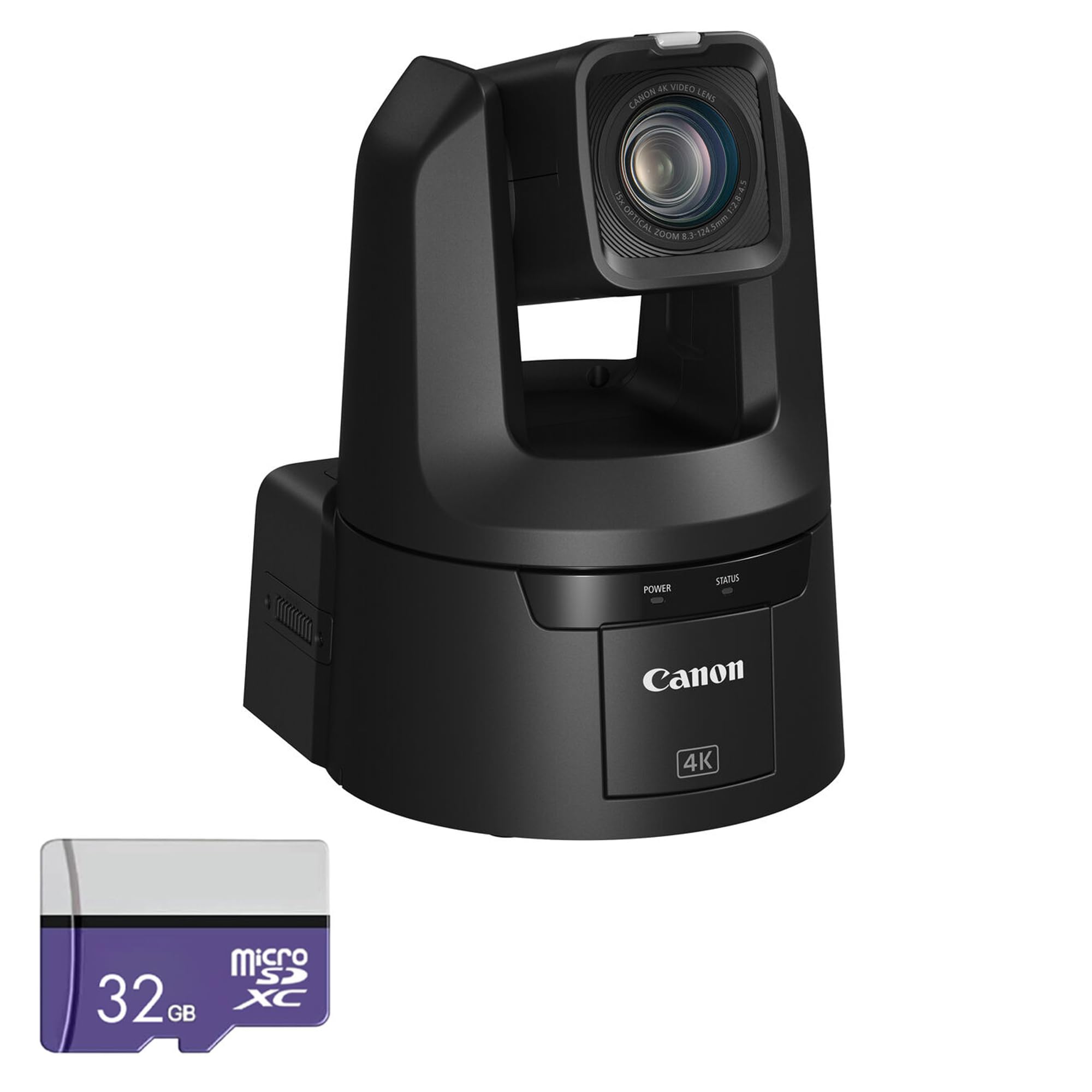 Canon CR-N500 4K PTZ Camera with 15x Optical Zoom (Black) (4839C001) Bundle | Fo