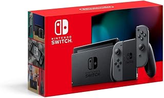Nintendo Switch Game Console - Black (HAC-001(-01) w/ OEM Gray Joy Cons (Renewed)