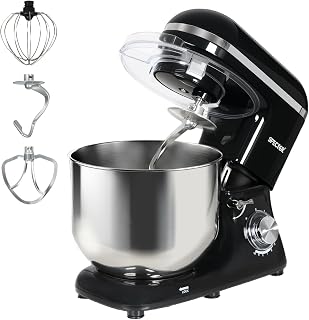 Spector 8L Stand Mixer, 1400W Heavy Duty Food Mixer with 6-Speed & Pulse - Commercial Grade Kitchen Mixer with Pure Copper Motor & Tilt-Head Design