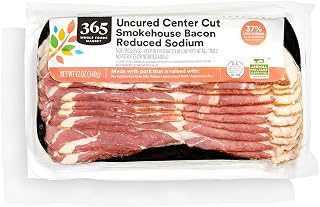 365 by Whole Foods Market, Reduced Sodium Uncured Center Cut Bacon, 12 Ounce
