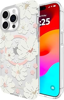 Kate Spade New York iPhone 15 Pro Max Case, Compatible with Mag Safe - Classic Peony