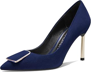 Castamere Women's Stiletto High Heel Closed Toe Pumps Slip-on Party Office Dress Cute Classic Shoes 8.5 cm Heels