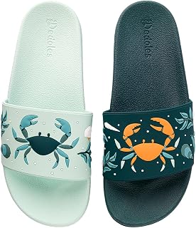 Dedoles Bathing Shoes & Slippers for Women, Men & Children, Bath Sandals, Funny Designs, Books, Coffee, Party, Pizza, Fox, Bear, Llama, Clouds, Gift