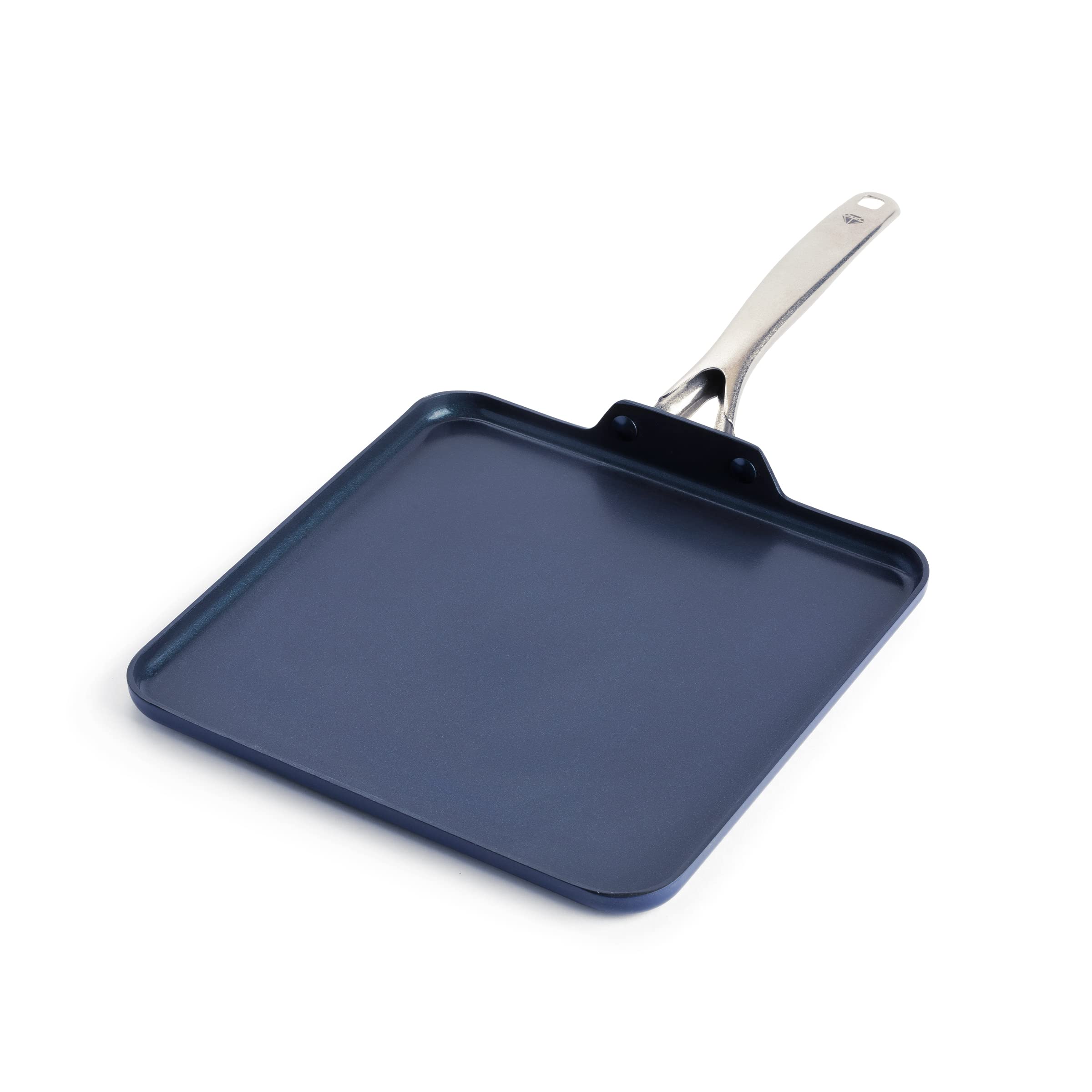 Blue Diamond 11" Diamond Infused Ceramic Nonstick Square Griddle Pan, Blue | PFA