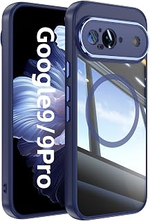 Magnetic Case with Clear Back for Google Pixel 9, Fit for MagSafe