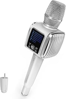 TOSING G6 Wireless Bluetooth Karaoke Microphone,3-in-1 Portable Handheld Karaoke Mic New Year Gift Home Party Birthday Speaker Machine for iPhone/Android/iPad, PC and All Smartphone. (Black)
