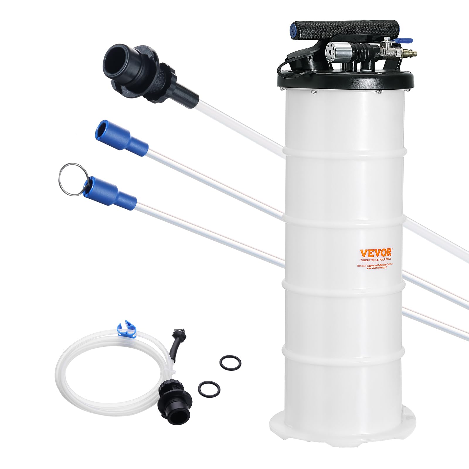 VEVOR 6.5L Pneumatic/Manual Oil Extractor Pump, Fluid Extractor Pump | Fluid Cha