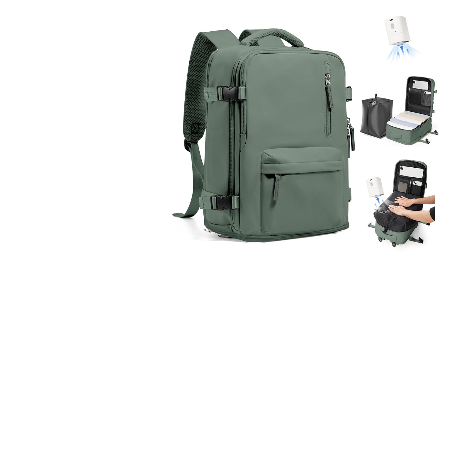 SZLX Vacuum Backpack with Pump Ryanair Hand Luggage 40 x 30 x 20 cm