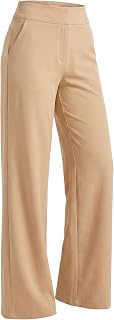 Women's Palazzo Pants Casual Flowy Mid Waist Palazzo Pants with Pockets Comfortable Yoga Pants