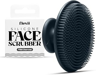 flexii® Silicone Face Scrubber Gentle Scrubber for Sensitive Skin, Face Wash Brush, Facial Cleansing Tool, Baby Hair Brush, Facial Exfoliator