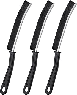Crevice Cleaning Brush,Thin Grout Brush for Bathroom Tile,Premium window track Crevice Cleaning Tool Aluminum Support with 15° Angle Magic Brush, Thin Brush for Home Kitchen