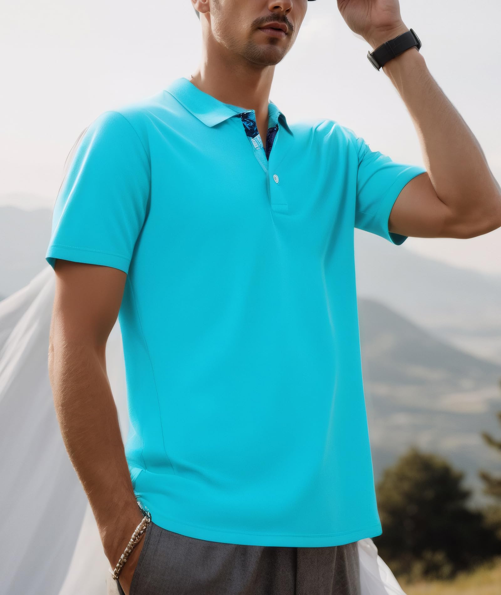 Men's Summer Polo Shirts Short Sleeve Golf Tennis Shirts
