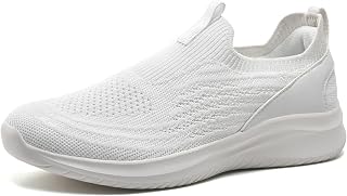 TIOSEBON Women Walking Tennis Shoes Knit Slip-on Mesh Comfortable Sneaker