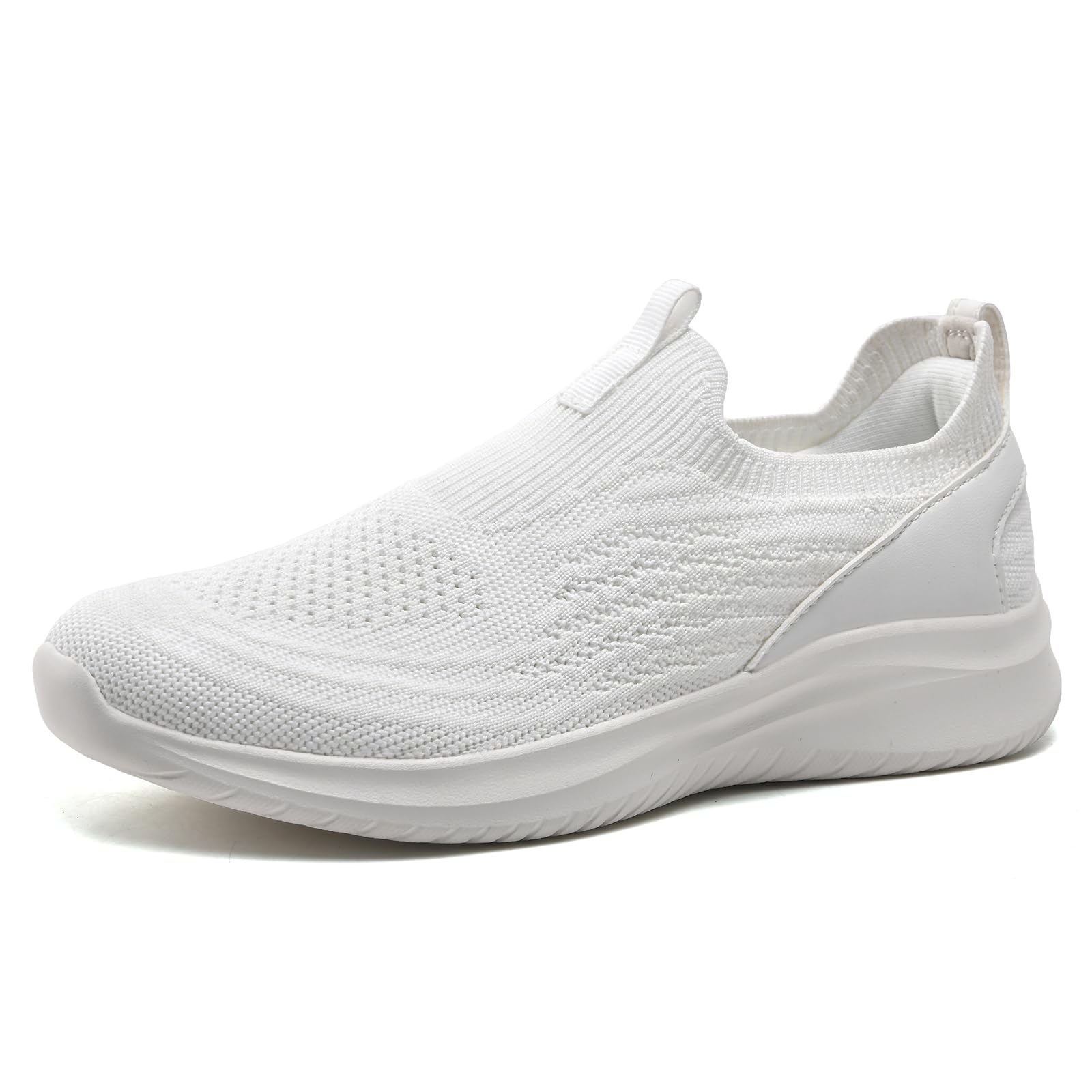 TIOSEBON Women Walking Tennis Shoes Knit Slip-on Mesh Comfortable Sneaker
