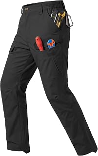 Men's Tactical Work Pants Ripstop Cargo Hiking Pants (No Belt)