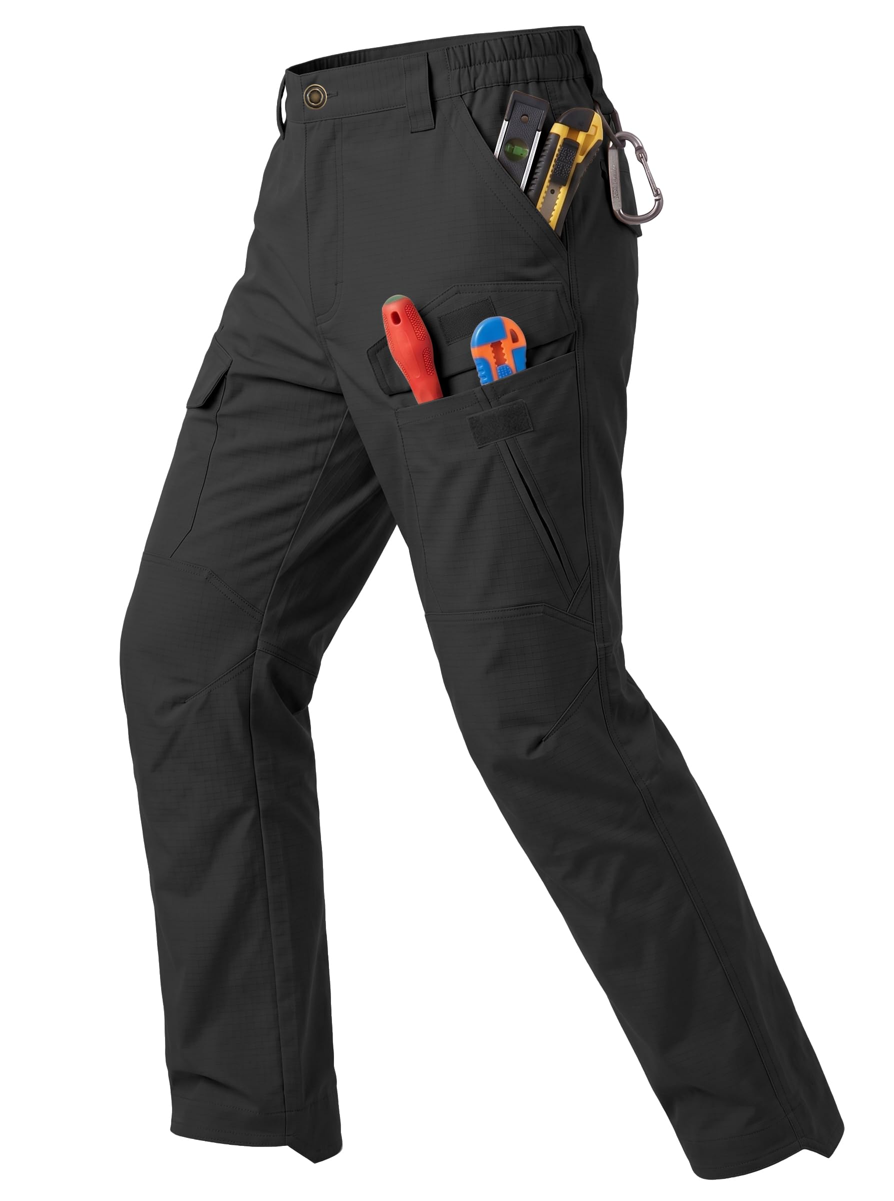 Men's Tactical Work Pants Ripstop Cargo Hiking Pants (No Belt)