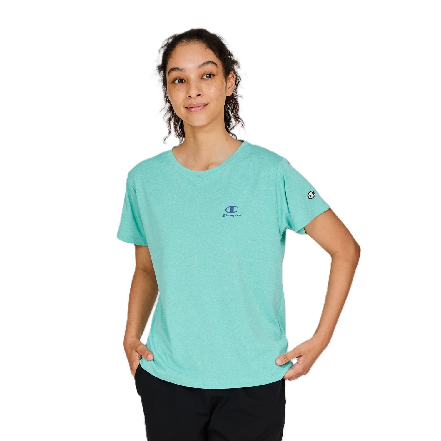 半袖シャツ 半袖 丸首 抗菌防臭 速乾 UVカット ワンポイントロゴ SHORT SLEEVE T-SHIRT CW-BS302-919-M